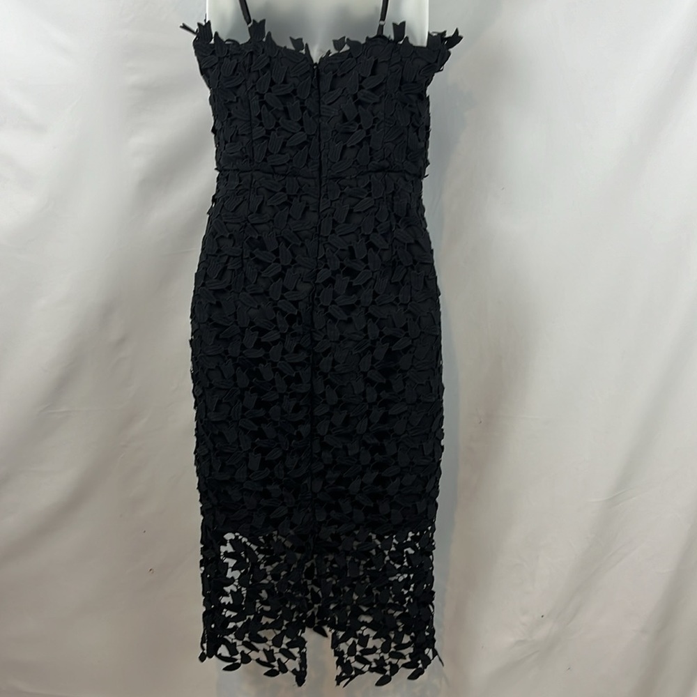 Bardot Liana Leaf Lace Overlay Lined Sleeveless Midi Black Dress Size S -‎ 4 - Picture 11 of 16